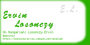 ervin losonczy business card